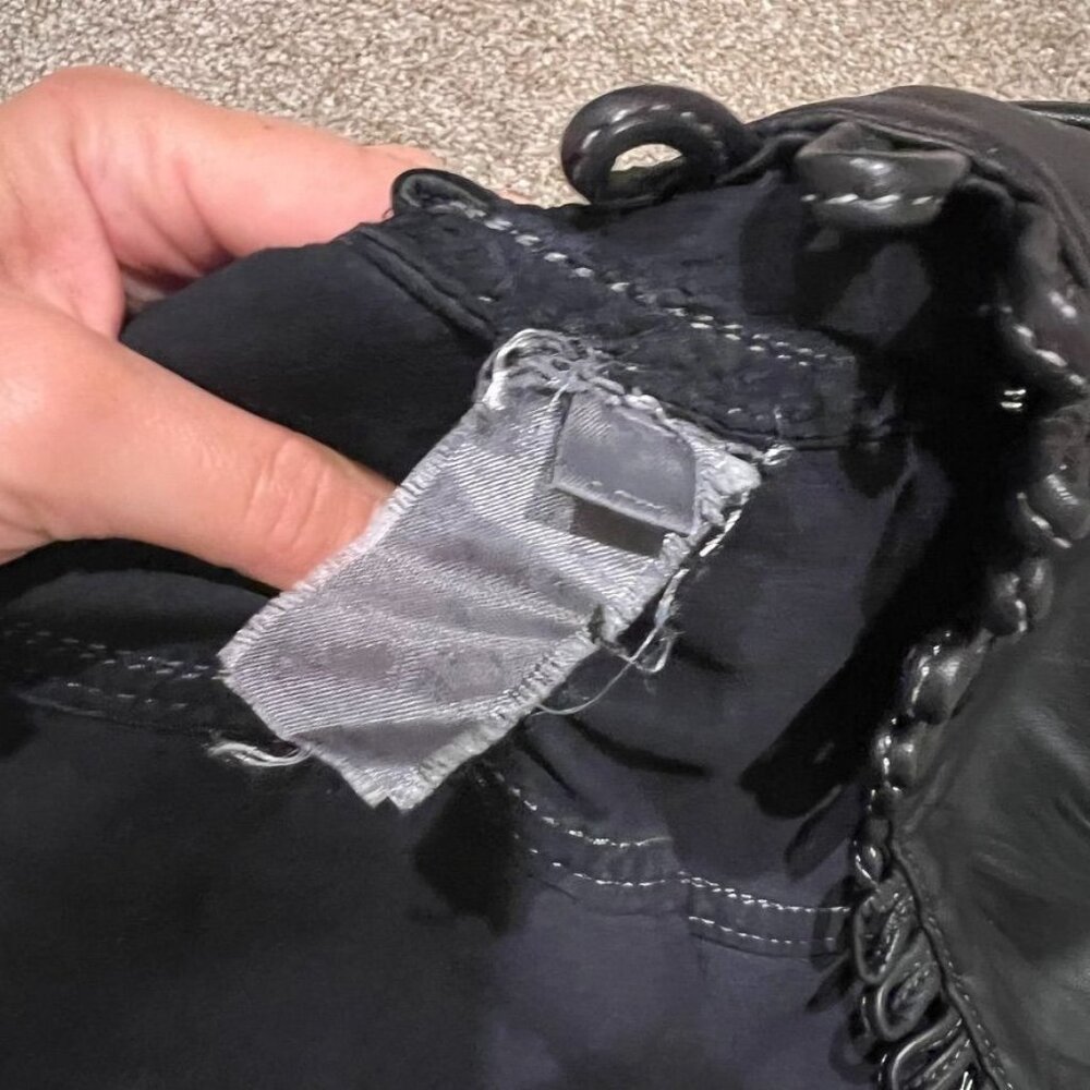 Women's Black Leather Napoleon Jacket - Picture 5 of 6